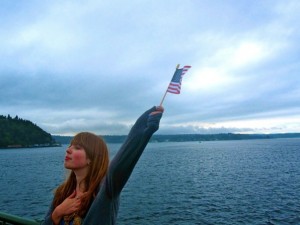 Girl w/Flag